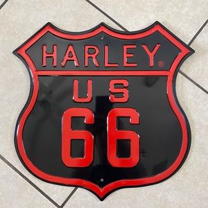 Harley Davidson Tin Route 66 Sign